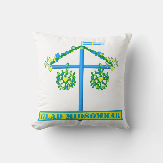 skandinaviskt mönster,Personlig Glad midsommar Kudde (Framsida)