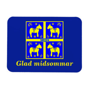 skandinaviskt mönster,Personlig Glad midsommar Magnet