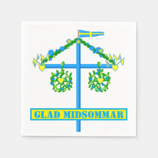 skandinaviskt mönster,Personlig Glad midsommar Pappersservett