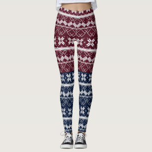 Skandinaviskt prydnadsföremål på blå burgundi leggings