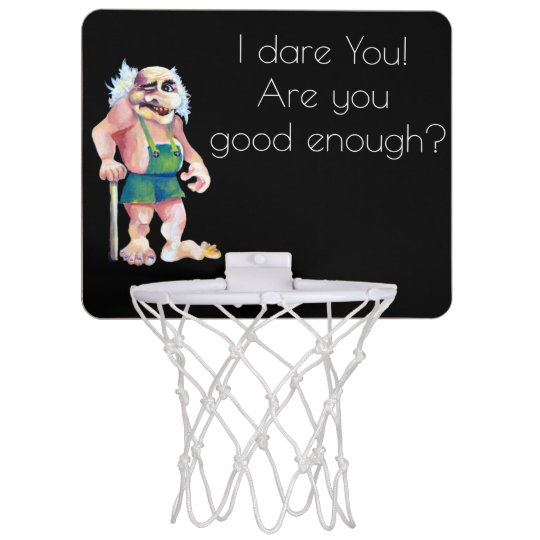Skandinaviskt roligt tittar Ogretroll Mini-Basketkorg