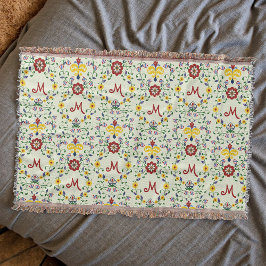 Skandinaviskt Rosemaling-monogrammönster Nordiskt Filt