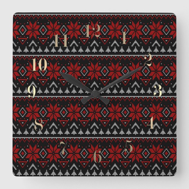 Skandinaviskt, stickande fyrkantig klocka (Framsida)