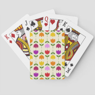 Skandinaviskt Stil färgat på Crm Flower Mönster Casinokort