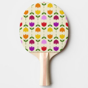 Skandinaviskt Stil färgat på Crm Flower Mönster Pingisracket