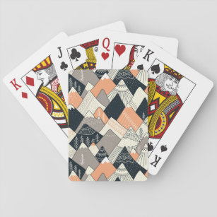 Skandinaviskt stilbergmönster casinokort