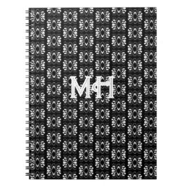 Skandinaviskt svart och vitt modernt design anteckningsbok