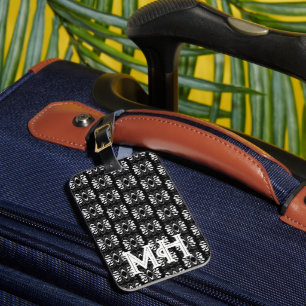 Skandinaviskt svart och vitt modernt design bagagebricka