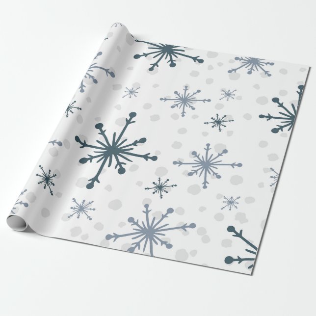 Skandinaviskt vinterpresentpapper presentpapper (Utrullad)