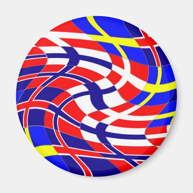 Skandinavy Vågigt Magnet (Framsidan)