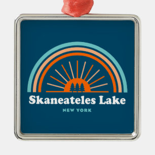 Skaneateles Sjö New York Rainbow Julgransprydnad Metall