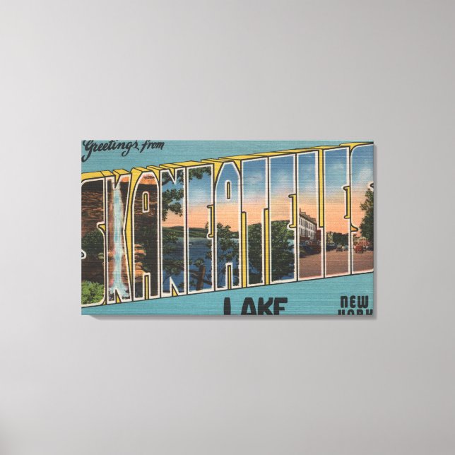 Skaneateles Sjö, New York - Stora Brev-scenarierna Canvastryck (Framsida)