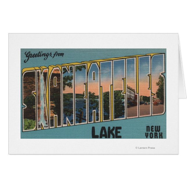 Skaneateles Sjö, New York - Stora Brev-scenarierna Hälsningskort (Framsidan Horizontal)