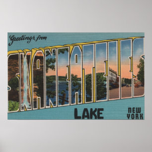 Skaneateles Sjö, New York - Stora Brev-scenarierna Poster