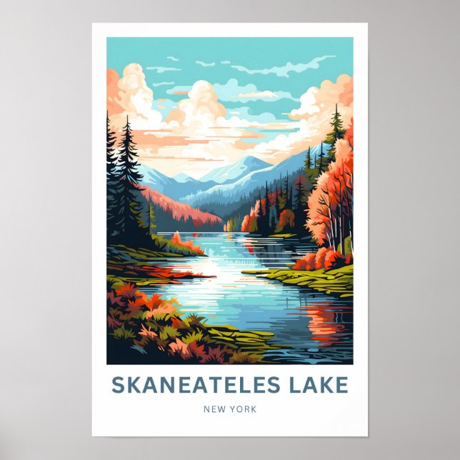Skaneateles Sjö New York Travel Skriv ut Poster (Framsidan)