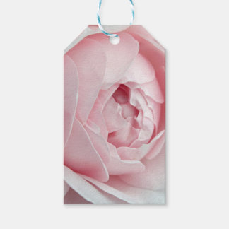 Skänklabel med rosa ros presentetikett