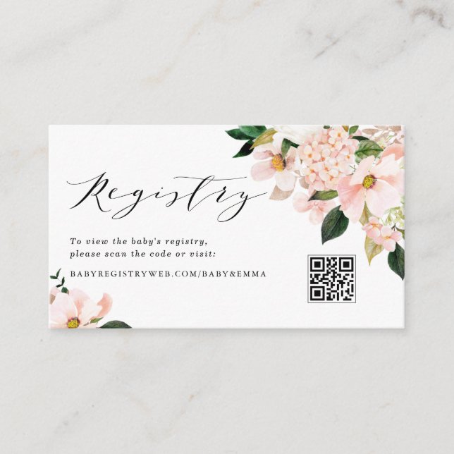 Skänkpresentregistrering med QR-kod för Rosa Magno Tilläggskort (Framsida)