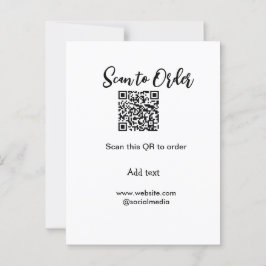 Skanna för att beställa skanning QR-kod lägga till Vykort