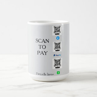 skanna för att betala venmo cashapp QR-kod detalje Kaffemugg