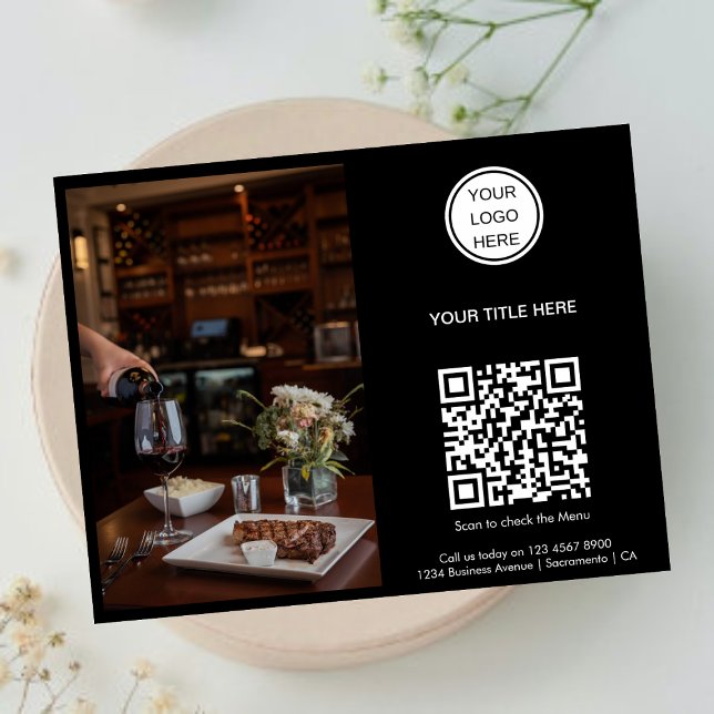 Skanna menyn l Restauranglogotyp Kampanj  Reklamblad (Skapare uppladdad)