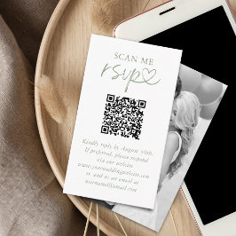 Skanna Mig Bröllop RSVP QR-kod Foto Tilläggskort