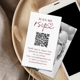 Skanna Mig Bröllop Svar QR-kod Foto Tilläggskort