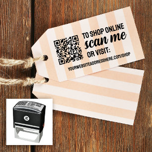 Skanna mig för att handla med din QR-kod och webbp Självfärgande Stämpel