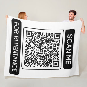 Skanna mig för representativt QR-kod Fleecefilt