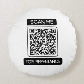 Skanna mig för representativt QR-kod Rund Kudde