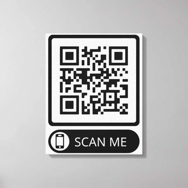 Skanna mig Marknadsföring QR-kod Canvastryck (Framsida)