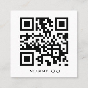 Skanna mig OSA Bröllop QR-kodsvarsinbjudan Fyrkantigt Visitkort