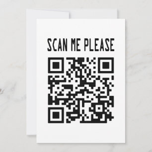 Skanna mig, QR-kod - Smile, det är gratis Inbjudningar