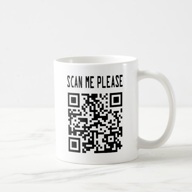 Skanna mig, QR-kod - Smile, det är gratis Kaffemugg (Höger)