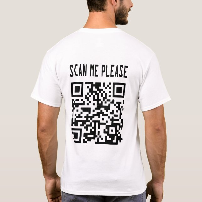 Skanna mig, QR-kod - Smile, det är gratis T Shirt (Baksida)