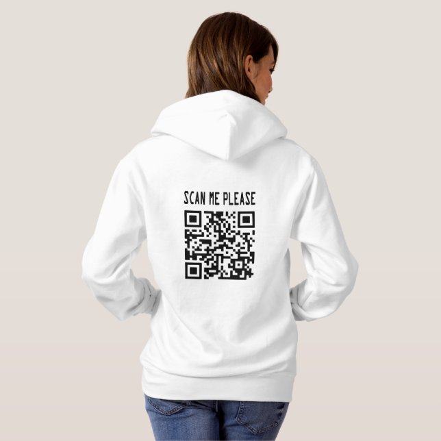 Skanna mig, QR-kod - Smile, det är gratis T Shirt (Hel baksida)