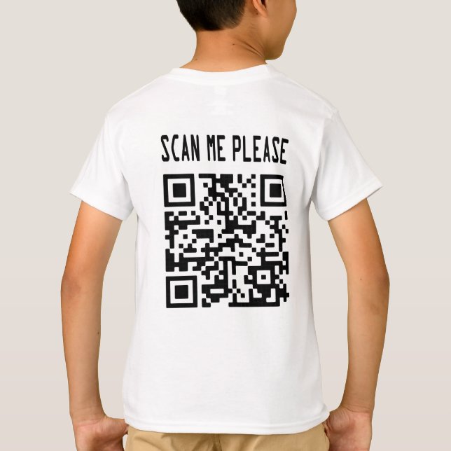 Skanna mig, QR-kod - Smile, det är gratis T Shirt (Baksida)