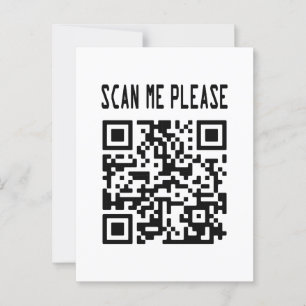 Skanna mig, QR-kod - Smile, det är gratis Vykort