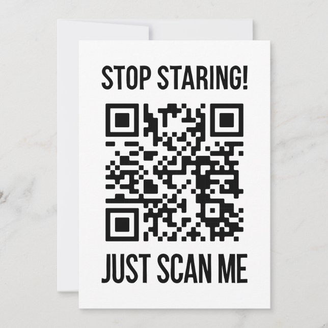 Skanna mig QR-kod: Välj indness varje dag Inbjudningar (Framsida)