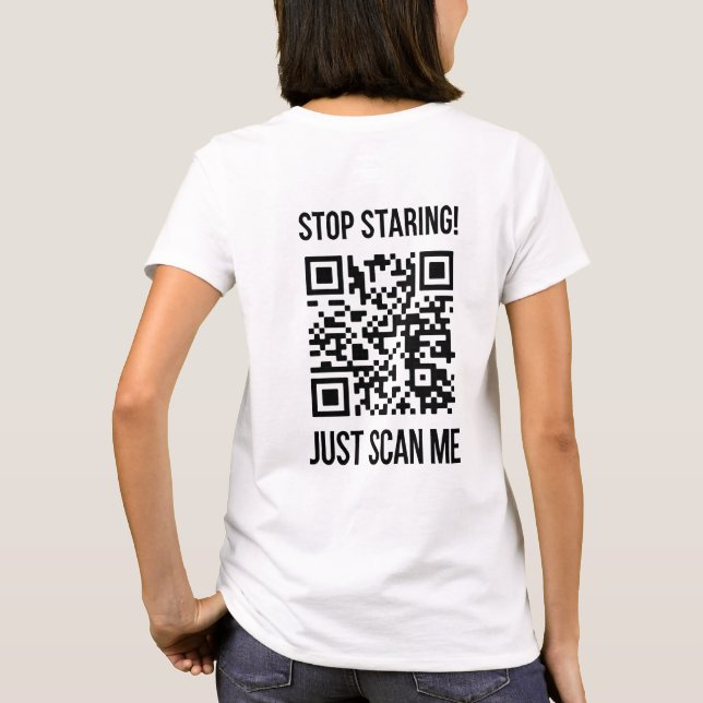 Skanna mig QR-kod: Välj indness varje dag T Shirt (Baksida)