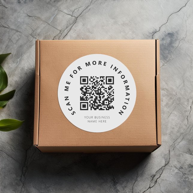 Skanna mig QR-kodskanning Runt Klistermärke (Skapare uppladdad)