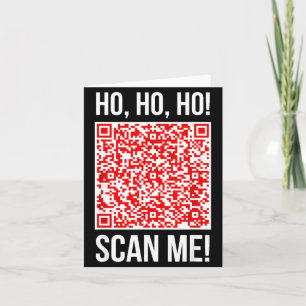 Skanna Mig! Qr Skanna Mig Skämt Rolig Jul Tomte Kort