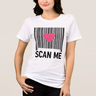Skanna mig - streckkod för Kreativ med hjärtdesign T Shirt