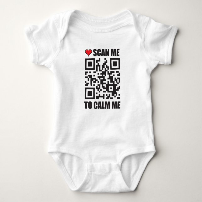 Skanna mig till Lugn mig QR-kod T Shirt (Framsida)