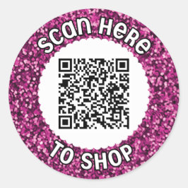 Skanna QR-kod - Klassiskt runt etikett