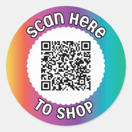 Skanna QR-kod - Klassiskt runt etikett