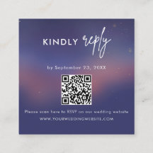 Skanna QR-kod RSVP Bröllopsinbjudan