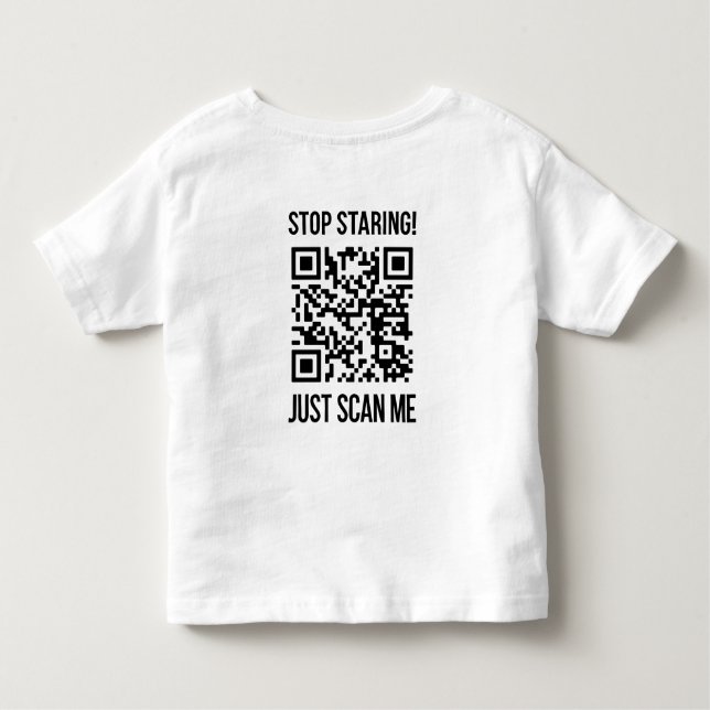 Skanna QR-kod till mig för en drivkraft T Shirt (Baksida)