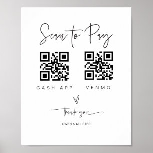 Skanna QR-kodsignering Bröllop Pub Valet Business Poster