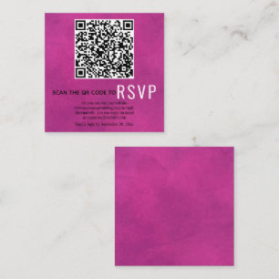 Skanna QR-online OSA fuchsia rosa bröllop Tilläggskort