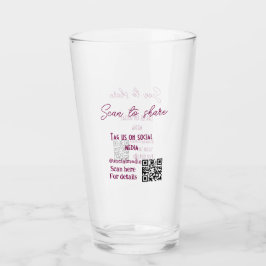 Skanna till  märkre på social media QR-kod enkel Glaskopp